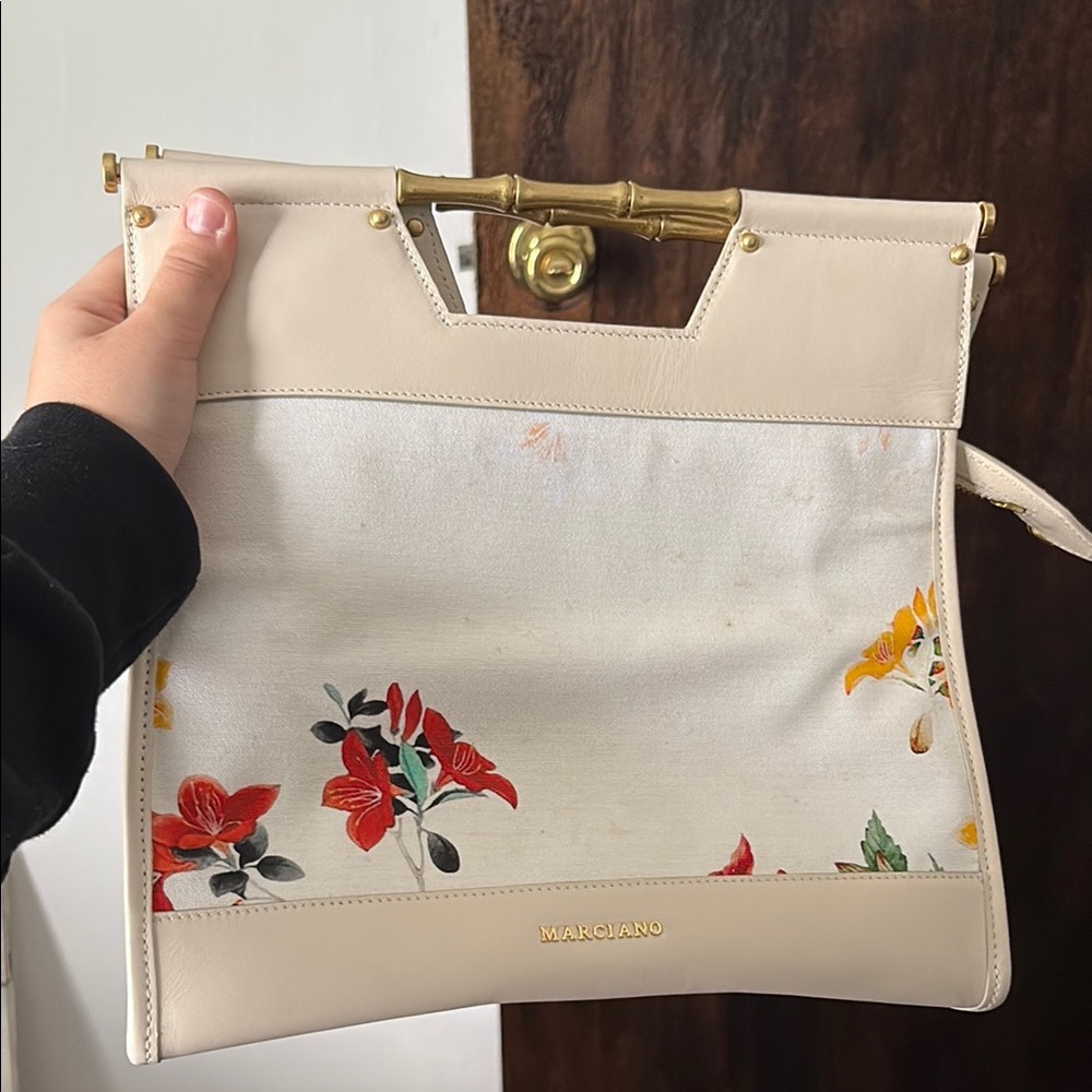 Marciano Cream Floral Women's Bag